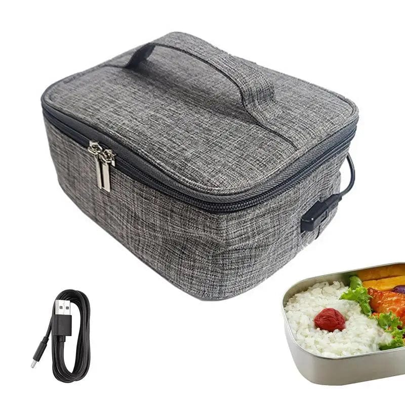 Showlu Portable USB Electric Food Warmer Bag made of waterproof Oxford fabric, compact mini oven for outdoor camping and travel.