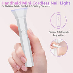 SHOWLU FASHION STORE Portable Nail Dryer Lamp UV LED Nail Light For Curing All Gel Polish USB Rechargeable Quick Dry Manicure Machine Nail Art Tools