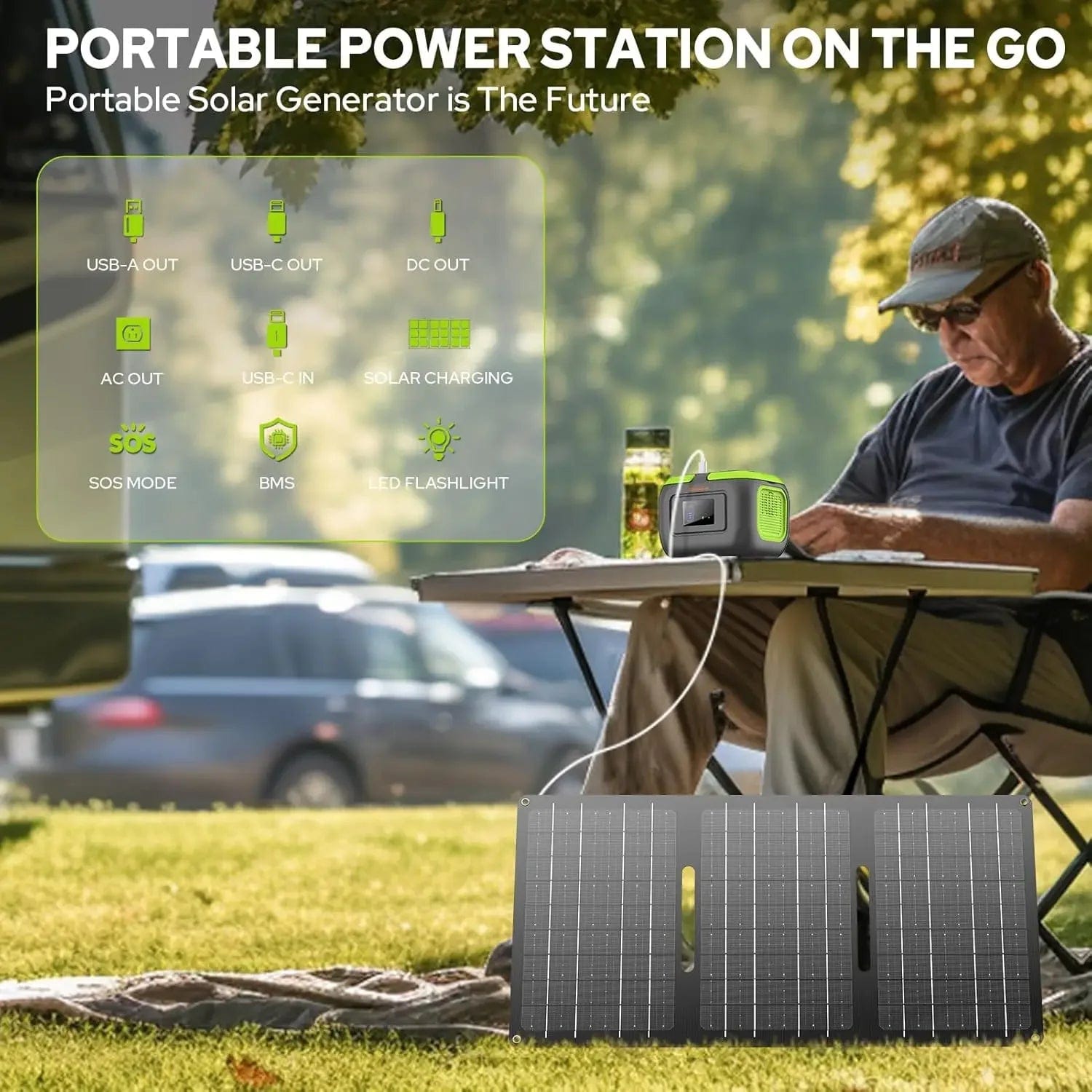 SHOWLU FASHION STORE Portable Power Station Portable Generator  Portable Power Pack with AC Outlet External Lithium Battery Pack with USB C Input