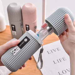  Showlu Fashion Store Portable Toothbrush Toothpaste Holder Toothbrush Case Farewell Hotel Disposable Toothbrush-paste Travel Camping Outdoor Bathroom