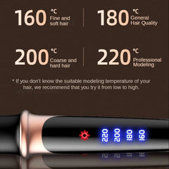  Showlu Fashion Store Professional Beauty Hair Tools Hair Straightener Curler Flat Iron Negative Ion Infrared LED Display Hair Straighten Curling Iron