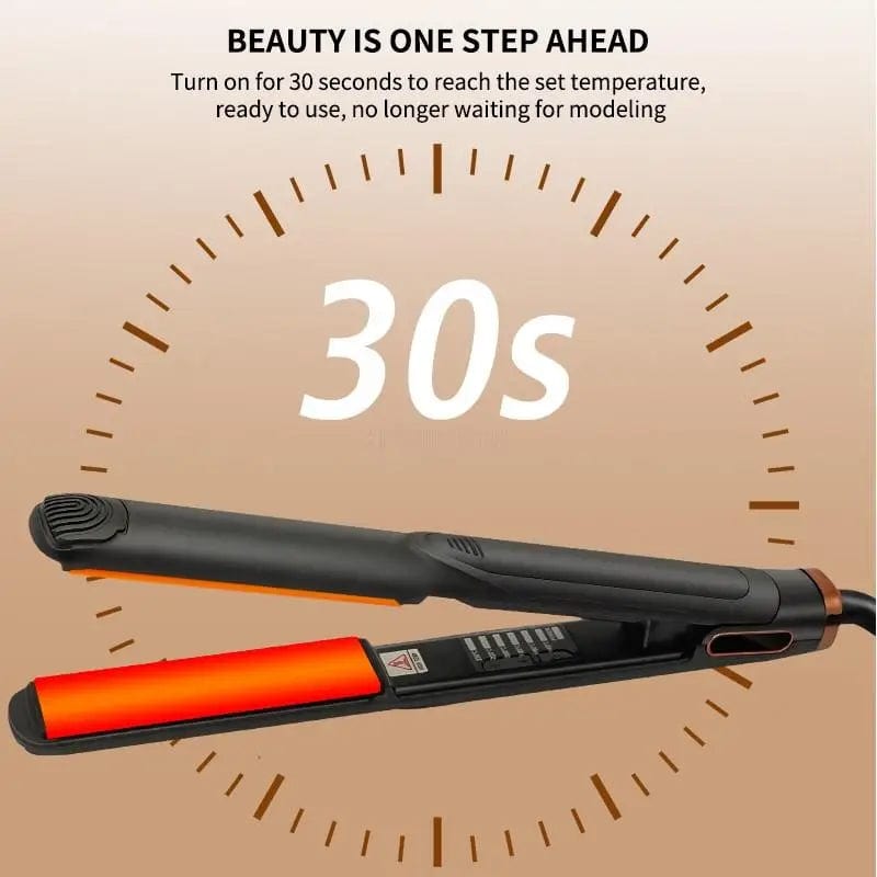  Showlu Fashion Store Professional Hair Straightener Curler Titanium Ceramic Heating Plate Flat Iron Hair Styling Curling Iron hair Straighting