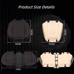  Showlu Fashion Store PU Leather Car Seat Cover Luxury Car Seat Protection Cushion Leg Support Extension Non-slip Mat Auto Accessories Universal Size