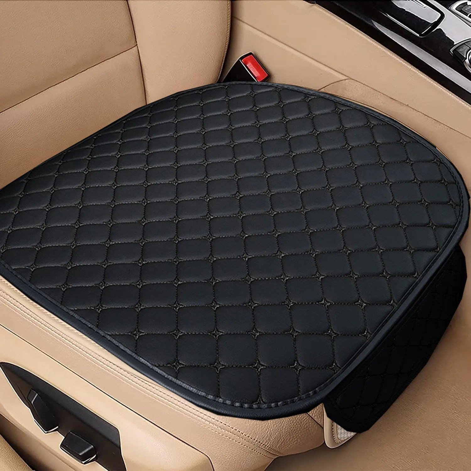  Showlu Fashion Store PU Leather Car Seat Covers Protectors for Front Seat Bottoms Luxury Car Interior Seat Cushion Pad  Waterproof Chair Mats  Compat