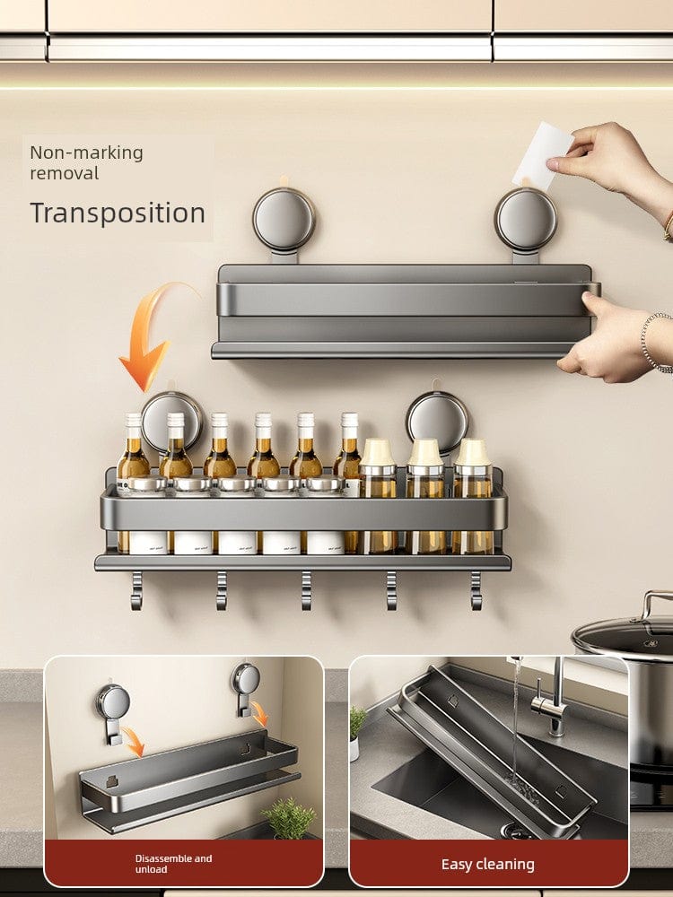 SHOWLU FASHION STORE Punch-Free Suction Rack Wall-Mounted For Home Kitchen