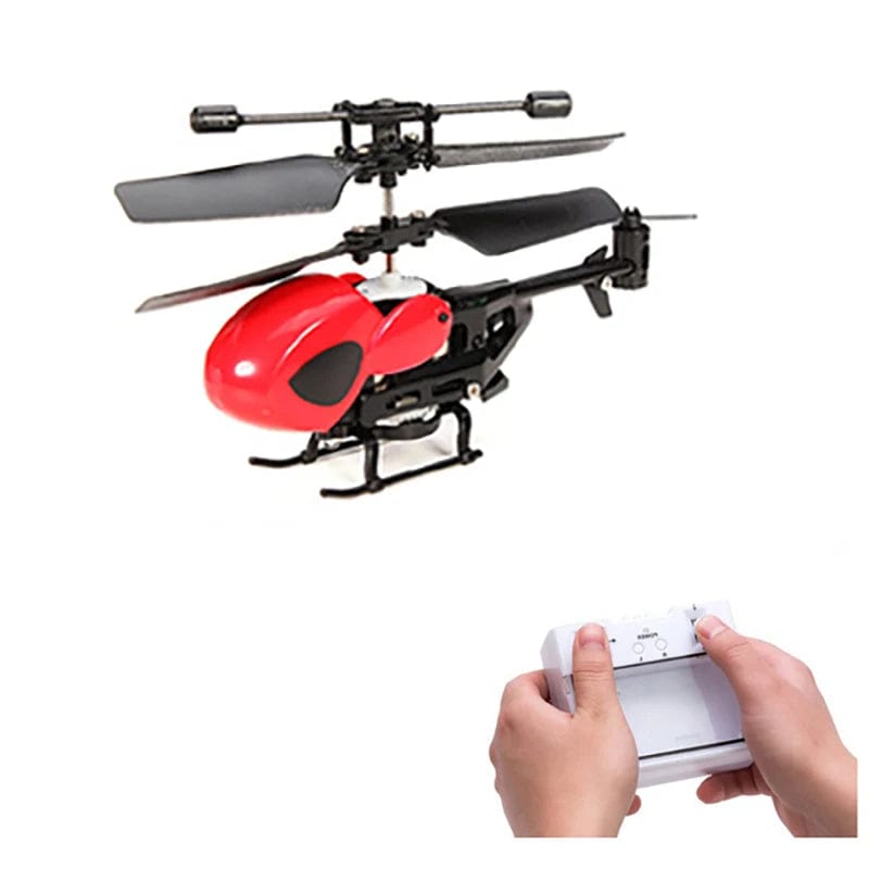  Showlu Fashion Store Pure red High quality 3.5-channel color mini remote control helicopter anti-collision and drop-resistant drone children's toy