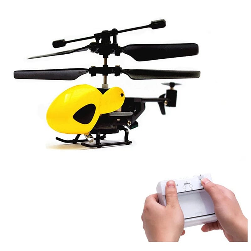  Showlu Fashion Store Pure yellow High quality 3.5-channel color mini remote control helicopter anti-collision and drop-resistant drone children's toy