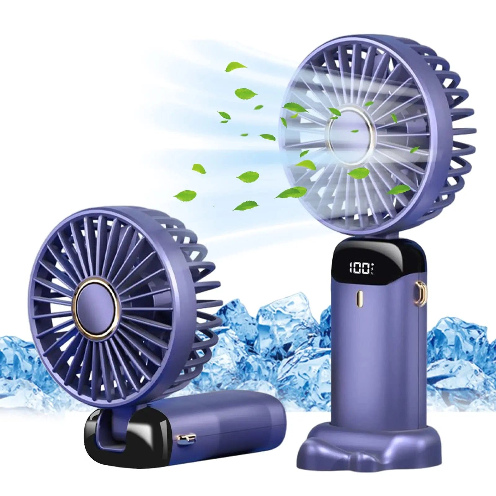  Showlu Fashion Store Purple 2000mAH Electric Fan Portable Air Conditioner Mini Cooler Rechargeable Neck Fans for Home Free Shipping Hand Usb Conditioning Blades