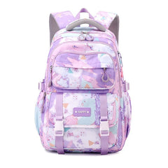 SHOWLU FASHION STORE purple 3 PCS Camouflage Design Kids Backpacks for Girls School Bag with Lunch Box purse Cute Bookbag Kids Backpack waterproof schoolbag