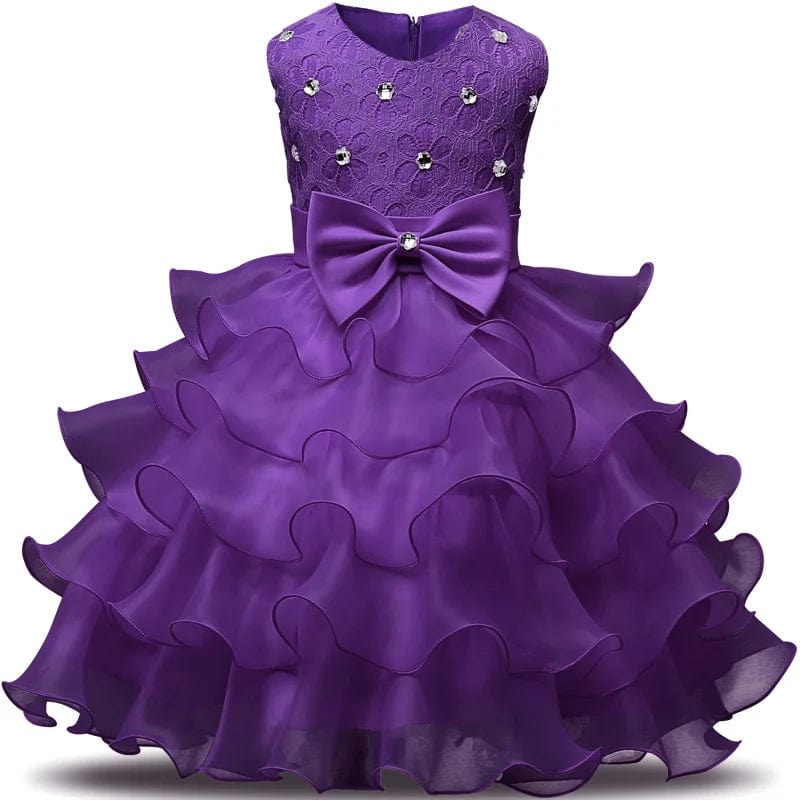 SHOWLU FASHION STORE Purple / 3T Newborn Girl Christening Dress Baby Girls First Birthday Party Dress Infant Baptism Costume Kids Dresses For Girls Clothes 24M