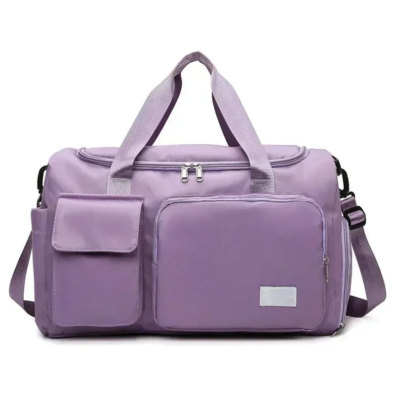 SHOWLU FASHION STORE Purple Carry On Travel Bag Large Capacity Gym Bag Weekender Overnight Duffle Bags With Shoe Compartment Sports Fitness Bags for Women