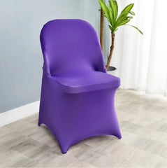  Showlu Fashion Store PURPLE Folding Chair Cover Wedding Spandex Lycra Birthday Party Show Hotel Banquet Decoration