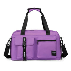  Showlu Fashion Store Purple Large Fitness Bag Sports Handbag Women Dry Wet Shoes Pocket Single Shoulder Crossbody Swimming Yoga Gym Travel Backpack Duffel