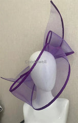  Showlu Fashion Store Purple New Black Fascinator Wedding Pillbox Hat Women Elegant Fascinator Hats Hair Clip Church Ladies Party Headpiece Fashion Headwear