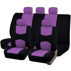 Showlu Fashion Store Purple Set AUTO PLUS Car Seat Covers Universal Fit Most Car, SUVs, Vans Polyester Mesh Fabric Car Seat Cushion Car Accessories Interior