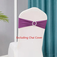 Showlu Fashion Store purplish red / 10 pcs 10pcs/lot Stretch Lycra Spandex Chair Covers Bands With Buckle Slider For Wedding Decorations Wholesale Chair Sashes Bow heart