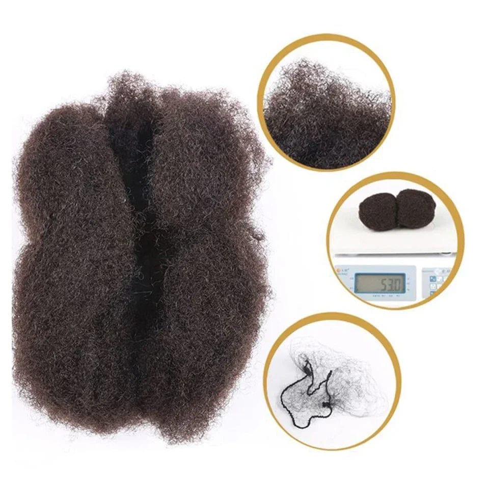 SHOWLU FASHION STORE QVR Afro Kinky Bulk Hair No Attachment QVR Afro Curly Bulk Human Hair Rebecca Virgin Remy Dreadlock Natural Color Braids Hair