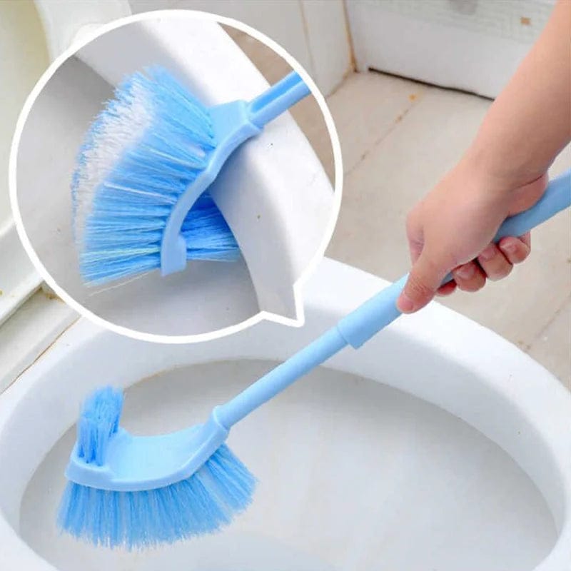 SHOWLU FASHION STORE random Bathroom Cleaning Brush Toilet Cleaning Brush Plastic Toilet Brush Scrubber Curved Clean Side Bending Handle Corner Brush New