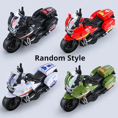 Showlu Fashion Store Random Style 1Pc Children Inertia Motorcycle Swat Fire Boys Random Style Toy Car Inertial City Service Motorcycle