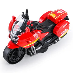 Showlu Fashion Store Random Style 1Pc Children Inertia Motorcycle Swat Fire Boys Random Style Toy Car Inertial City Service Motorcycle