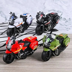 Showlu Fashion Store Random Style 1Pc Children Inertia Motorcycle Swat Fire Boys Random Style Toy Car Inertial City Service Motorcycle