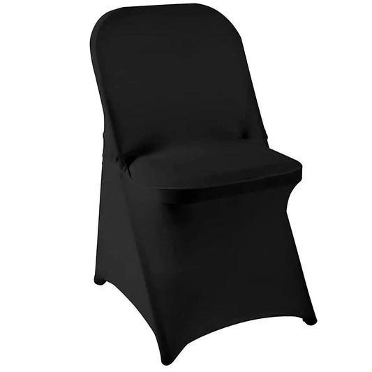 SHOWLU FASHION STORE READOR 100Pcs stretch party banquet chair slipcovers black wedding spandex folding chair cover for weddings