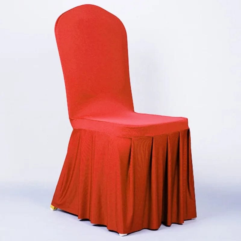  Showlu Fashion Store Red / 1pcs chair cover Banquet Chair Cover High Quality Hotel Wedding Chair Cover Adjustable Spandex Chair Cover