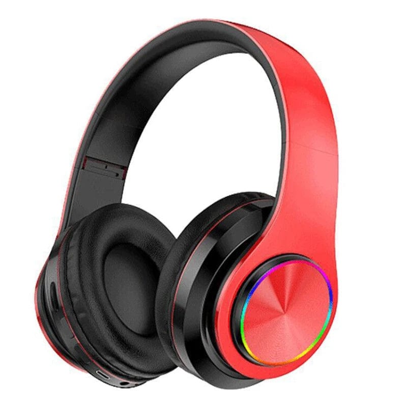 SHOWLU FASHION STORE Red Bluetooth Headset Wireless Headphones Foldable HiFi Stereo Earphone With Mic Support SD Card FM For Xiaomi Iphone Sumsamg Phone