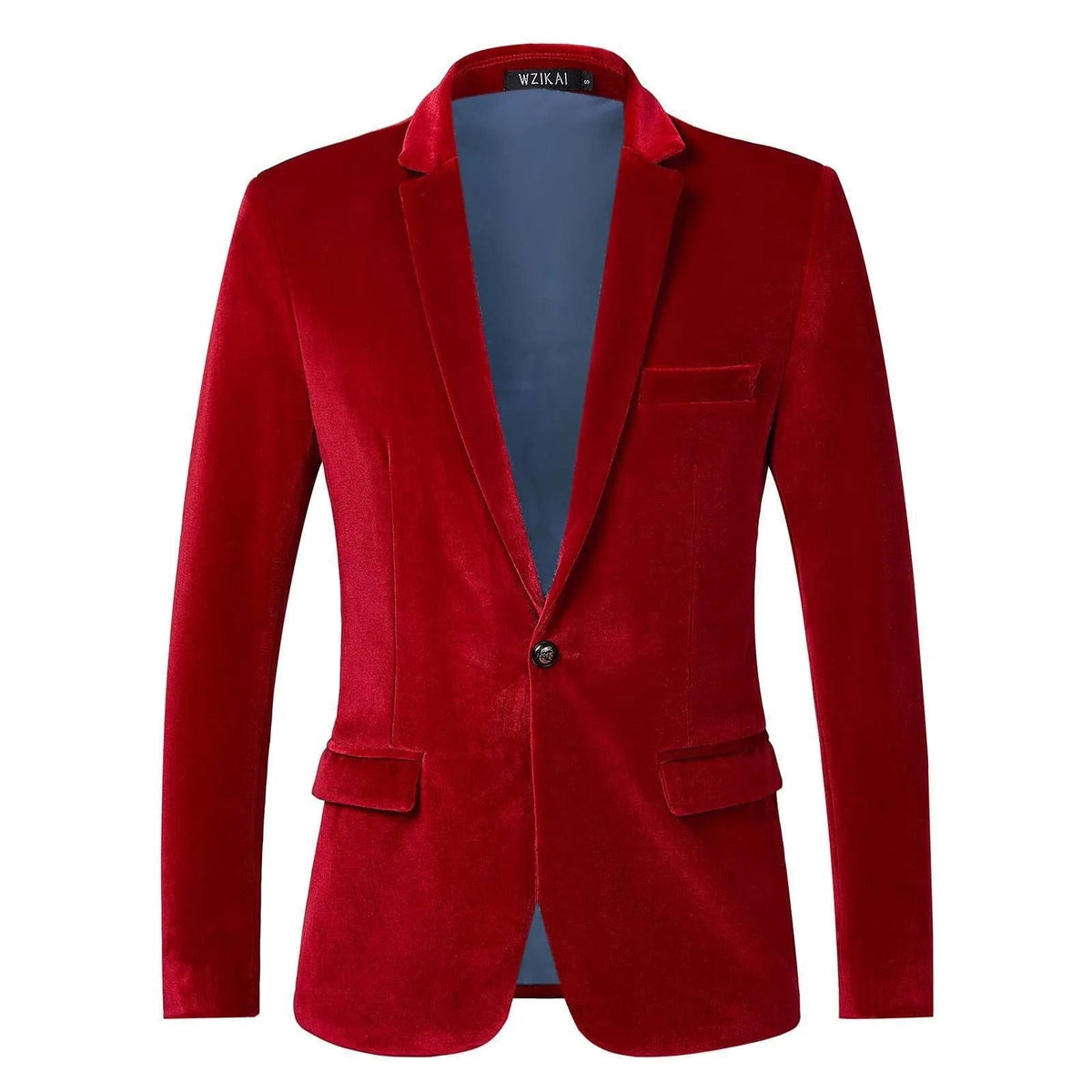 SHOWLU FASHION STORE Red / L / CN New Autumn Velvet Wedding Dress Coat Men's Blazer Jacket Fashion Casual Suit Jacket Stage Men's Business Blazers Costume Homme