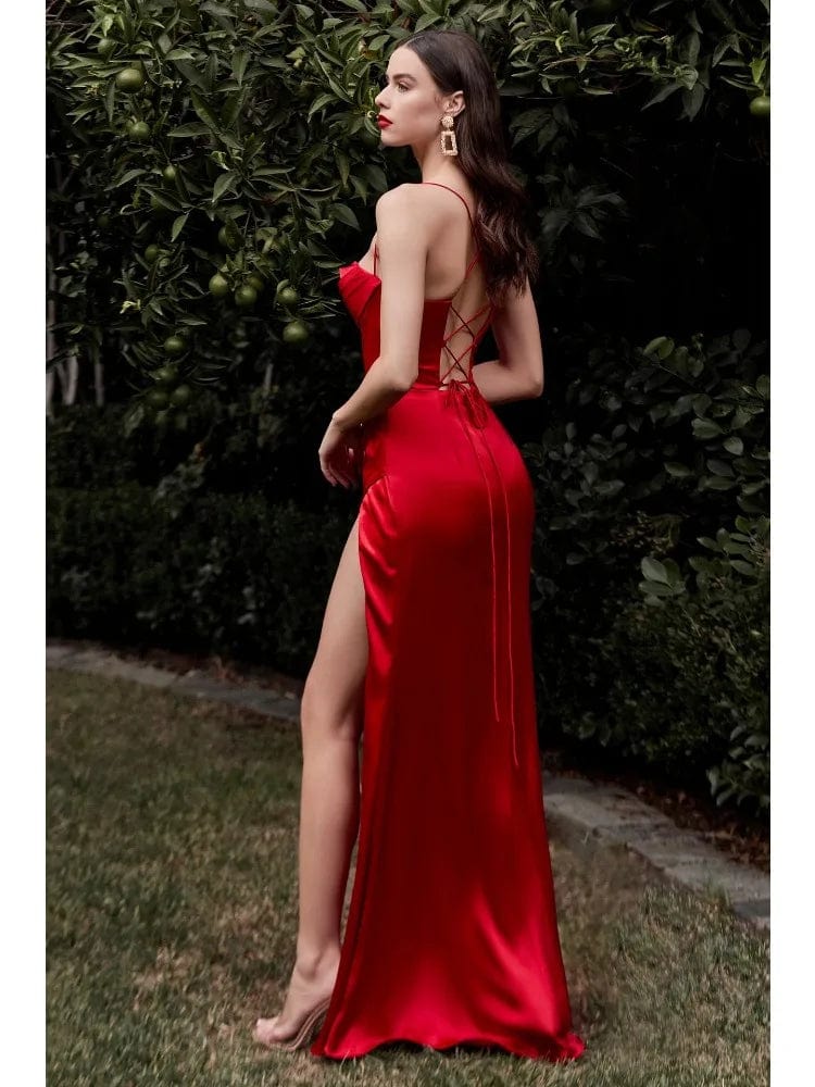  Showlu Fashion Store Red / M Elegant Off Shoulder Evening Dress