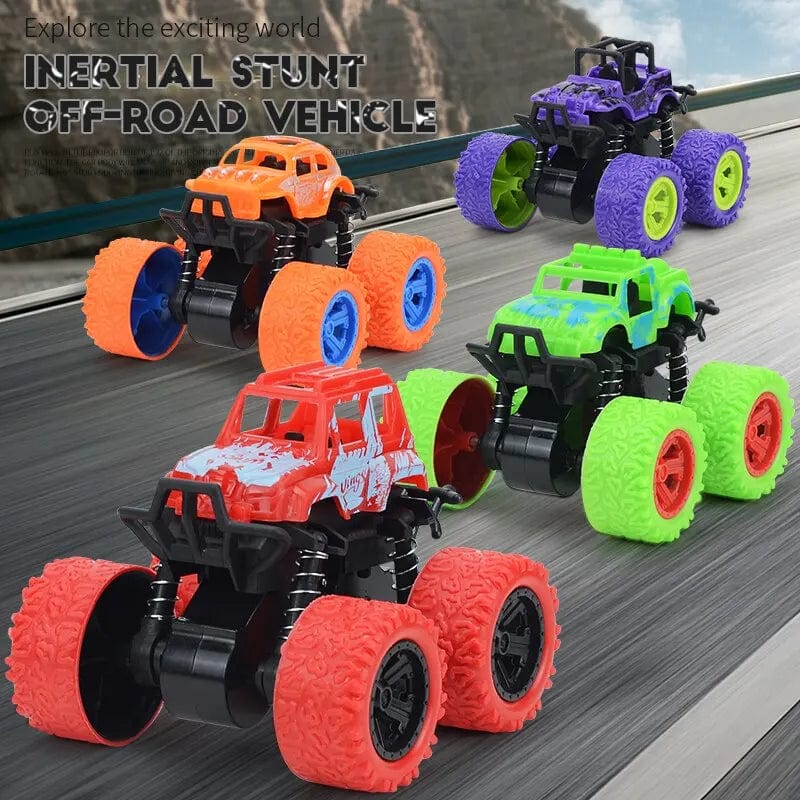  Showlu Fashion Store Red Monster Trucks Toys for Boys.Pull Back Cars.Friction Powered Toys Cars for Toddlers as Gifts for 3+ Years Old.