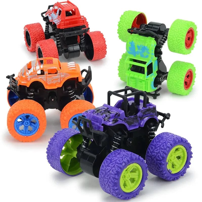  Showlu Fashion Store Red Monster Trucks Toys for Boys.Pull Back Cars.Friction Powered Toys Cars for Toddlers as Gifts for 3+ Years Old.