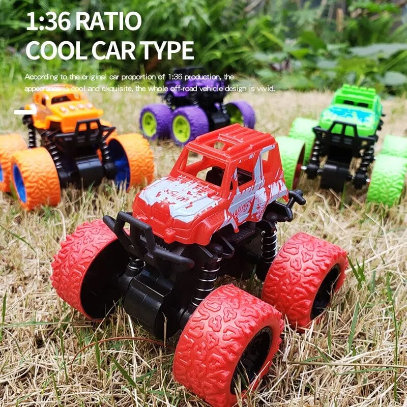  Showlu Fashion Store Red Monster Trucks Toys for Boys.Pull Back Cars.Friction Powered Toys Cars for Toddlers as Gifts for 3+ Years Old.