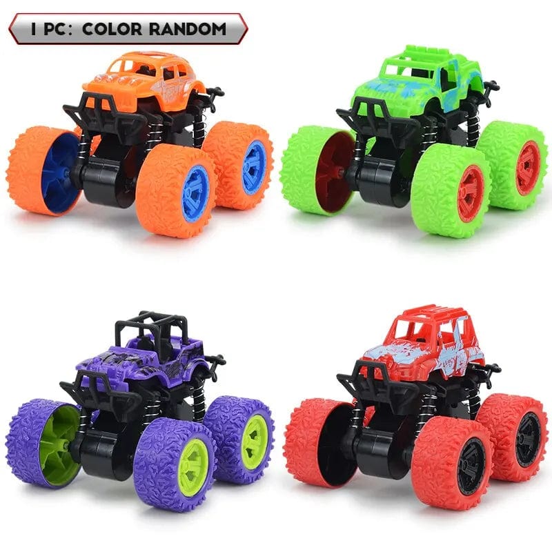  Showlu Fashion Store Red Monster Trucks Toys for Boys.Pull Back Cars.Friction Powered Toys Cars for Toddlers as Gifts for 3+ Years Old.