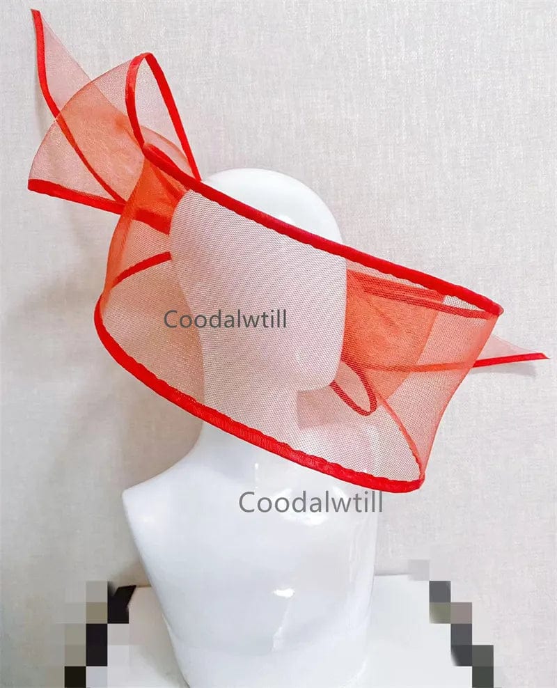  Showlu Fashion Store Red New Black Fascinator Wedding Pillbox Hat Women Elegant Fascinator Hats Hair Clip Church Ladies Party Headpiece Fashion Headwear