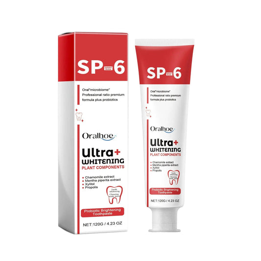  Showlu Fashion Store Red / One Size Sp 6 Ultra Whitening Sp 6 Toothpaste Ultra Whitening Toothpaste Sp - 6 Probiotic Brightening Toothpastedeep Cleaning Care Toothp