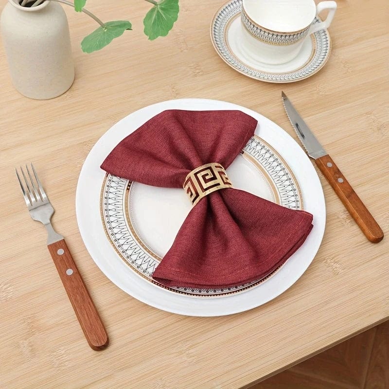  Showlu Fashion Store red Set Of 6 40x40cm Table Cloth Napkins Durable Polyester Thicken Placemat Reusable for Kitchen Dining Wedding Decoration