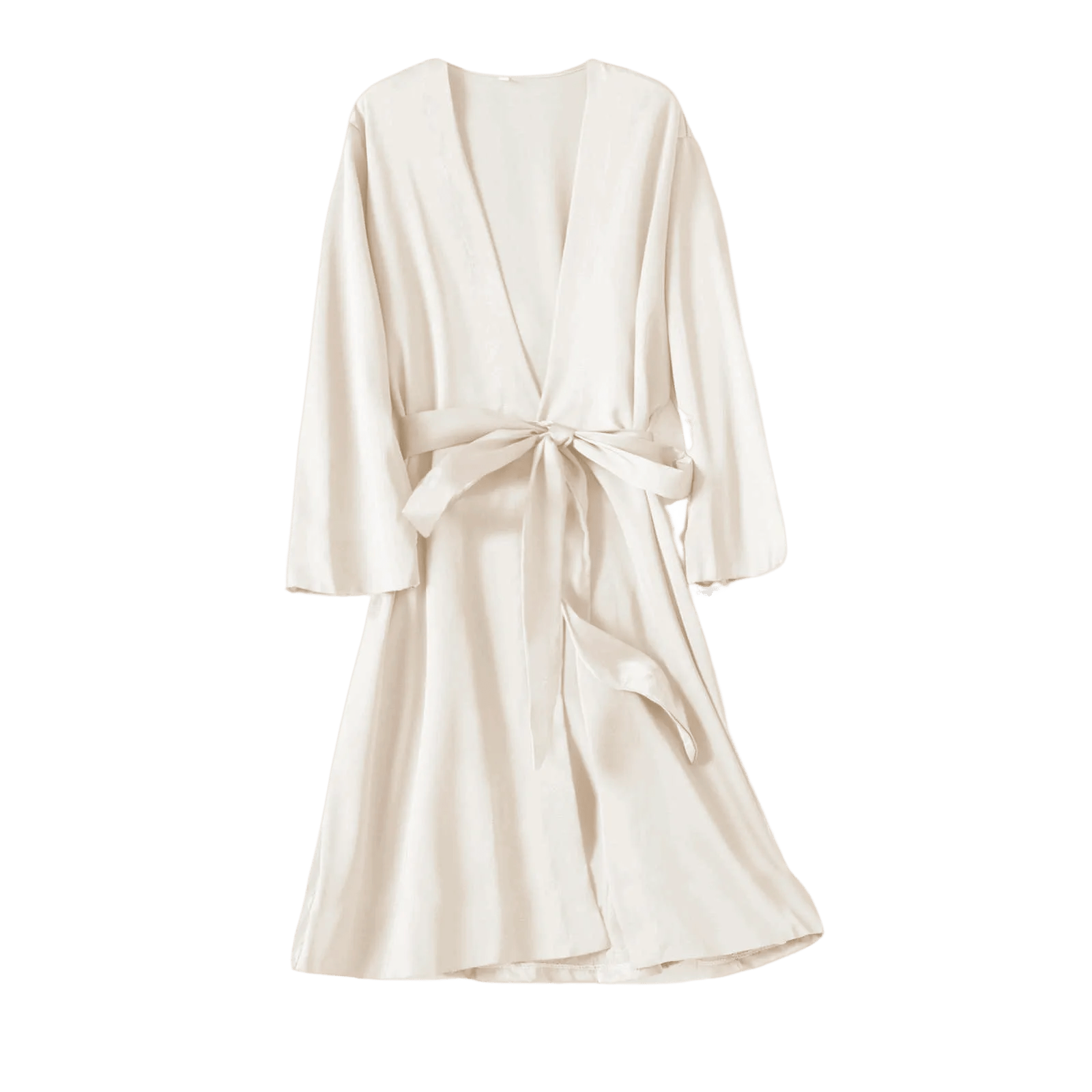  Showlu Fashion Store Robe Beige / M Satin Robe Female Intimate Lingerie Sleepwear Silky Bridal Wedding Gift Casual Kimono Bathrobe Gown Nightgown Sexy Nightwear