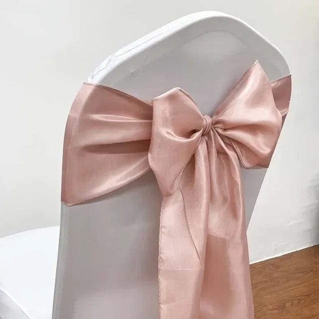 SHOWLU FASHION STORE Rose Gold / 10 pcs 10/50pcs Chair Sashes Elastic Stretch Chair Bow Band Hotel Wedding Banquet Chair Decor Birthday Party Outdoor Camping Chair Sash