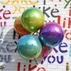  Showlu Fashion Store Rose Gold 4D Foil Balloon 18/22Inch Helium Globos Rainbow Metallic Balloon Birthday Party Decor Kid Wedding Baby Shower Toy Gift