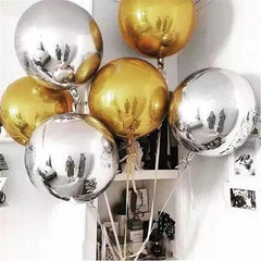  Showlu Fashion Store Rose Gold 4D Foil Balloon 18/22Inch Helium Globos Rainbow Metallic Balloon Birthday Party Decor Kid Wedding Baby Shower Toy Gift