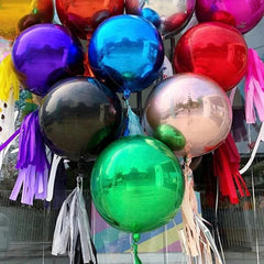  Showlu Fashion Store Rose Gold 4D Foil Balloon 18/22Inch Helium Globos Rainbow Metallic Balloon Birthday Party Decor Kid Wedding Baby Shower Toy Gift