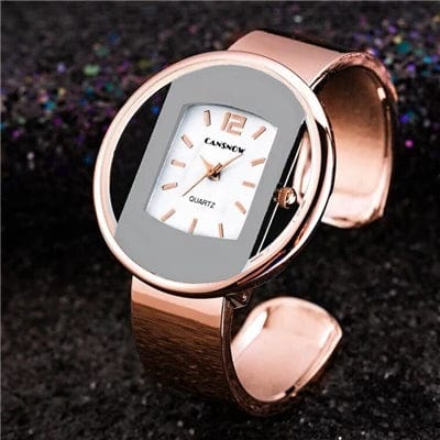  Showlu Fashion Store Rose Gold White Fashion Gold Stainless Steel Women's Bracelet Bangle Watches 2023 Trends Luxury Brand Ladies Jewelry Watch Bayan Kol Saati Clock