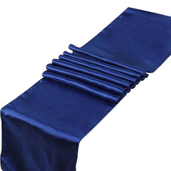 Showlu Fashion Store Royal Blue 10Pcs/Set Satin Table Runner 30cm x 275cm For Wedding Party Event Banquet Home Table Decoration Supply Table Cover Accessories