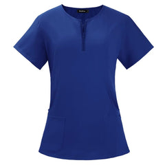 SHOWLU FASHION STORE royal blue tops / L Surgical Uniforms Woman Scrub Set Medical Nurse Beauty Salon Workwear Clinical Scrubs Top + Pant Spa Doctor Nursing Tunic Suit