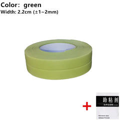  Showlu Fashion Store S-green / 100CM For Bathroom Kitchen Accessories Shower Bath Sealing Strip Tape Caulk Strip Self Adhesive Waterproof Wall Sticker Sink Edge Tape