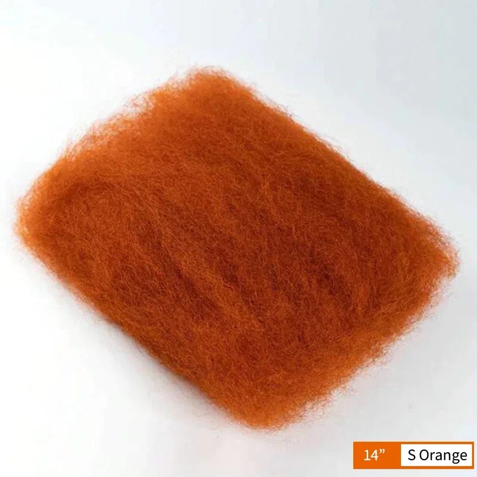 SHOWLU FASHION STORE S ORANGE / 22INCHES / 50g | 1Pcs/Lot | 15%-20% QVR Afro Kinky Bulk Hair No Attachment QVR Afro Curly Bulk Human Hair Rebecca Virgin Remy Dreadlock Natural Color Braids Hair