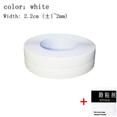  Showlu Fashion Store S-white / 100CM For Bathroom Kitchen Accessories Shower Bath Sealing Strip Tape Caulk Strip Self Adhesive Waterproof Wall Sticker Sink Edge Tape