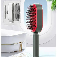  Showlu Fashion Store Self Cleaning Hair Brush 3D Air Cushion Massage Comb Airbag Massage Brush One-key Cleaning Detangling Hair Brush Styling Tools