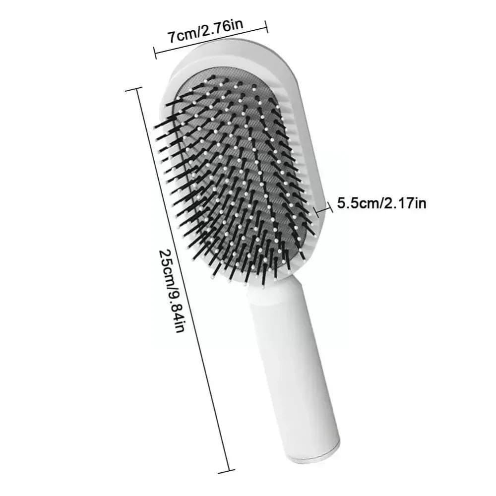  Showlu Fashion Store Self Cleaning Hair Brush 3D Air Cushion Massage Comb Airbag Massage Brush One-key Cleaning Detangling Hair Brush Styling Tools